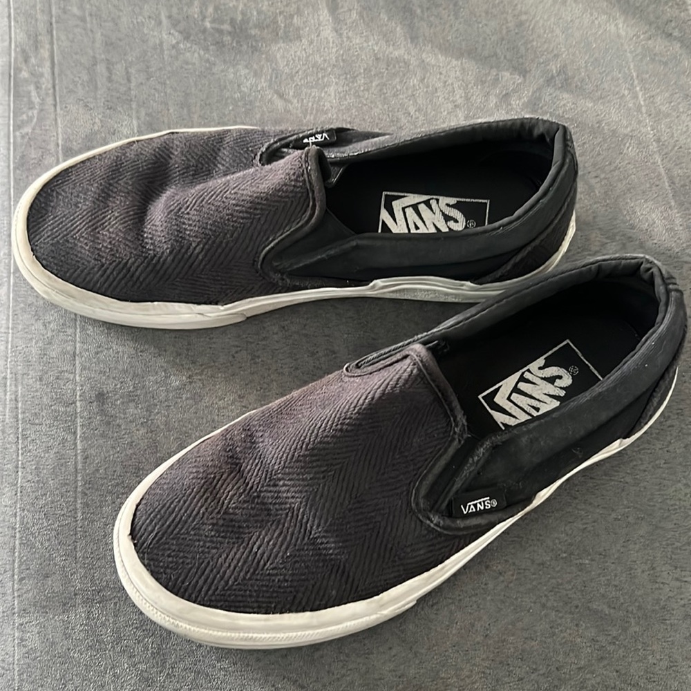 Vans Girls black slip on vans